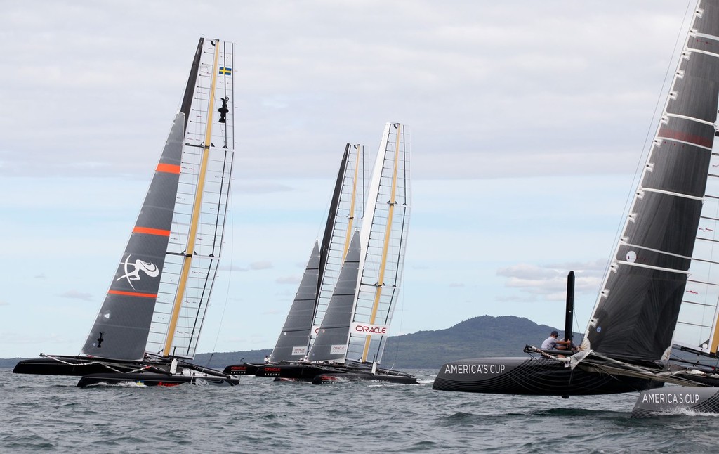 AC45 sailing on Hauraki Gulf - 23 March 2011 &copy; Ivor Wilkins/www.americascup.com www.americascup.com