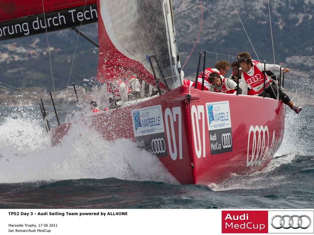 Audi Sailing Team powered by ALL4ONE at the Audi MedCup Marseille Trophy 2011 © Ian Roman http://www.ianroman.com