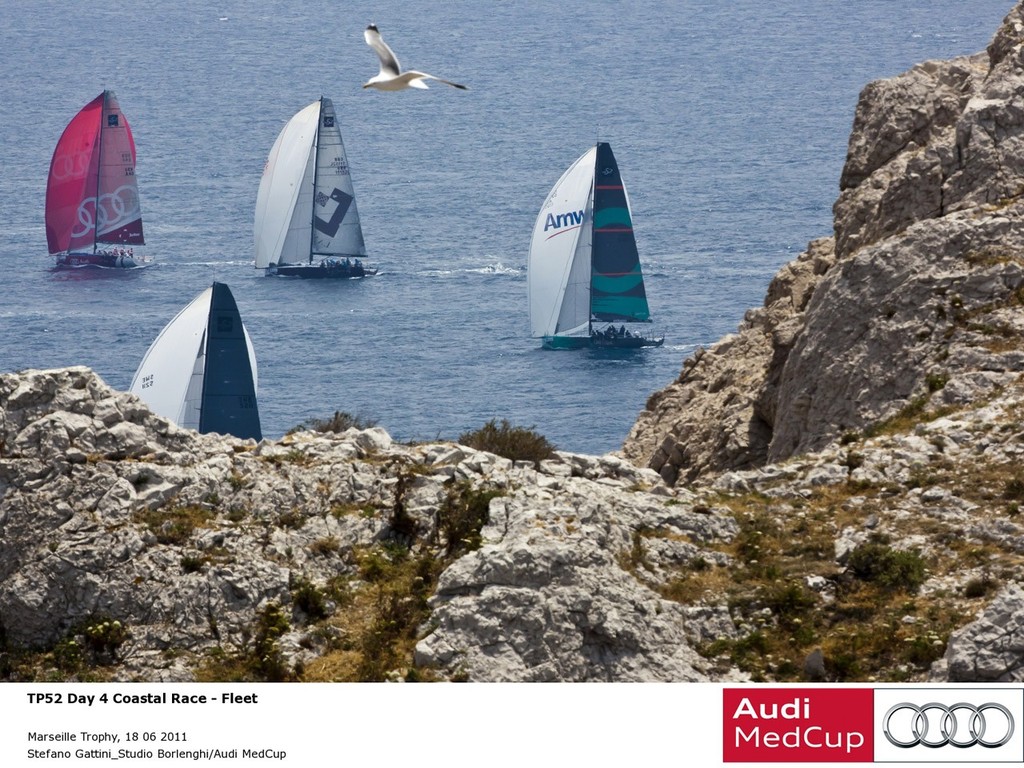 TP52 Coastal Race fleet Day 4- Audi MedCup Marseille Trophy 2011 © Stefano Gattini- Studio Borlenghi/Audi MedCup - http://www.carloborlenghi.net/