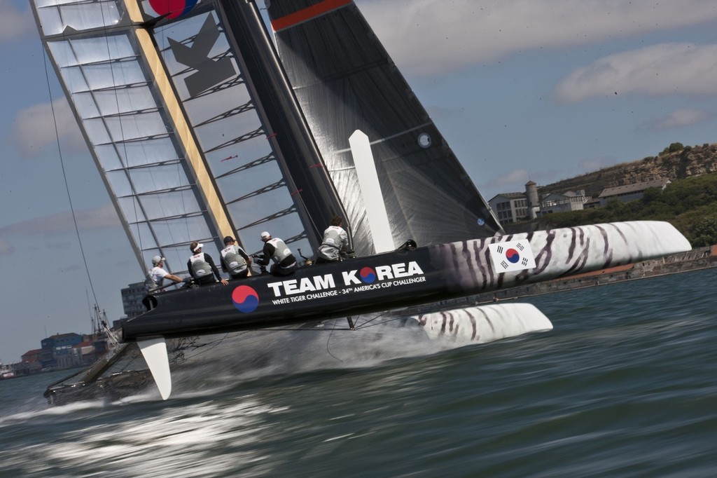AC World Series - Cascais 2011 - Team Korea launch and shakedown © ACEA - Photo Gilles Martin-Raget http://photo.americascup.com/