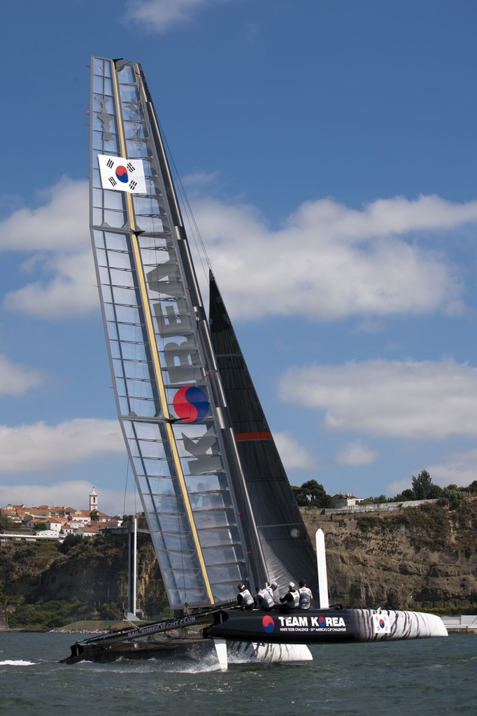 16/07/2011 - Cascais (POR) - 34th America's Cup - AC World Series - Cascais 2011 - Team Korea launch and shakedown photo copyright ACEA - Photo Gilles Martin-Raget http://photo.americascup.com/ taken at  and featuring the  class