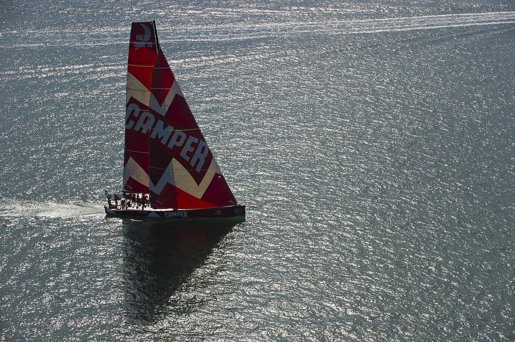The Volvo 70 Camper sailed by Emirates Team NZ on her maiden sail © Chris Cameron/ETNZ http://www.chriscameron.co.nz