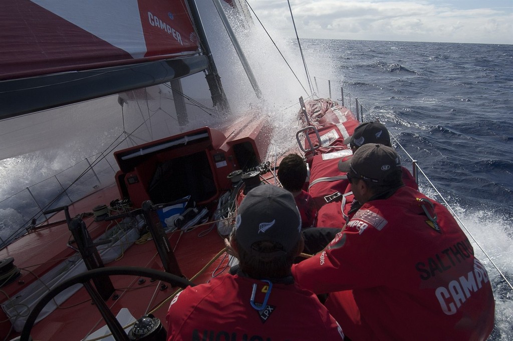 CAMPER with Emirates Team New Zealand. Auckland to Fiji race. Chris Nicholson at the helm. 9/6/2011 © Emirates Team New Zealand http://www.etnzblog.com