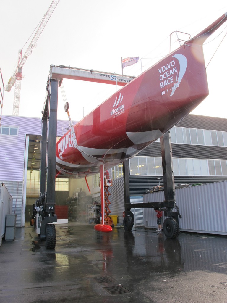 Camper is lifted out of the water in Auckland photo copyright Camper taken at  and featuring the  class