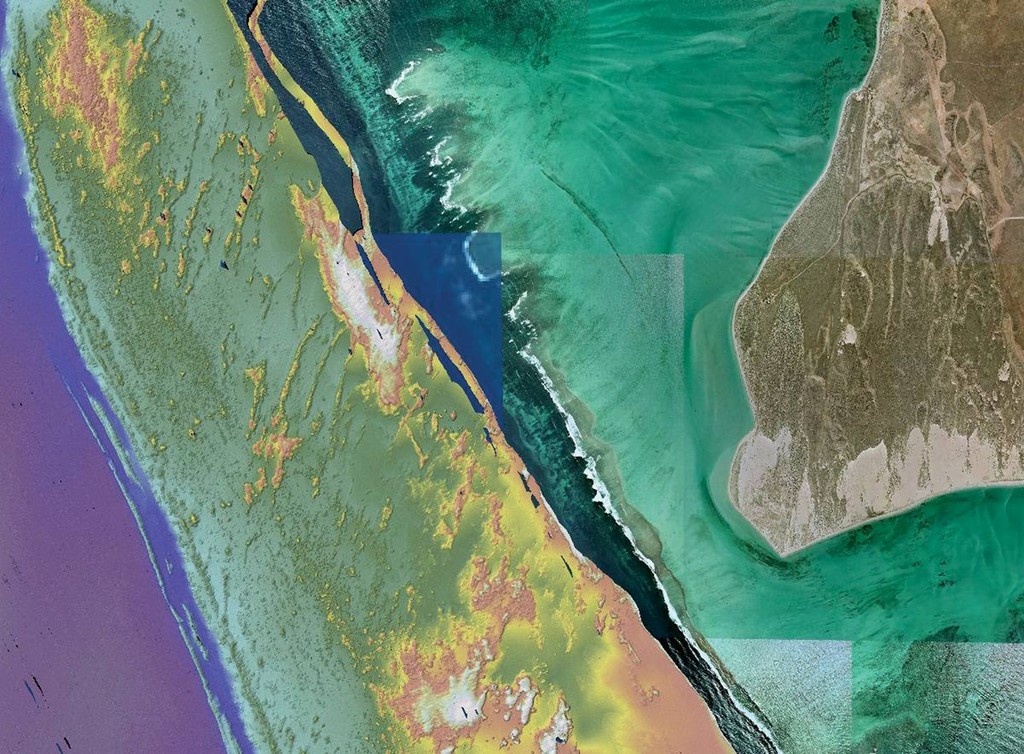 Seabed bathymetry at Carnarvon Shelf, an area of research focus for the CERF Marine Biodiversity Hub photo copyright Geoscience Australia taken at  and featuring the  class