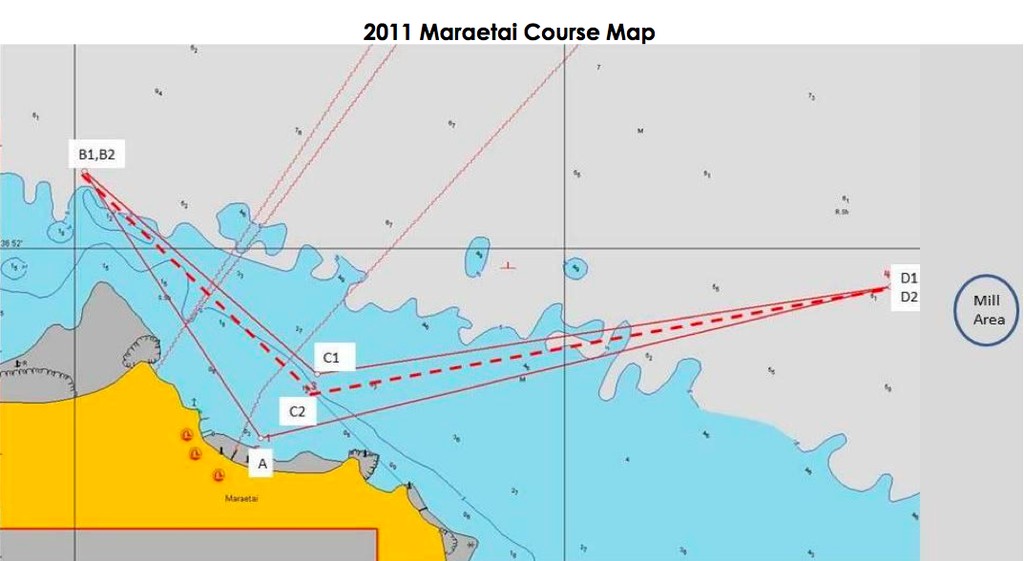 A map of the race course © Cathy Vercoe LuvMyBoat.com http://www.luvmyboat.com