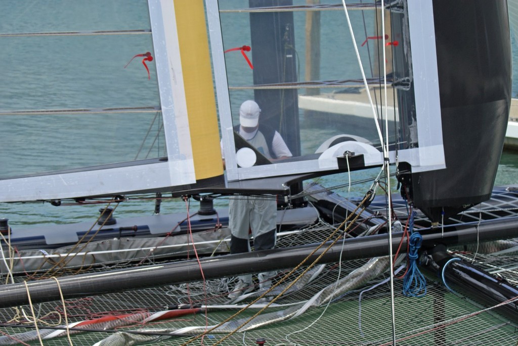 Wingsail base detail - AC45 launch - Day 2 © Richard Gladwell www.photosport.co.nz