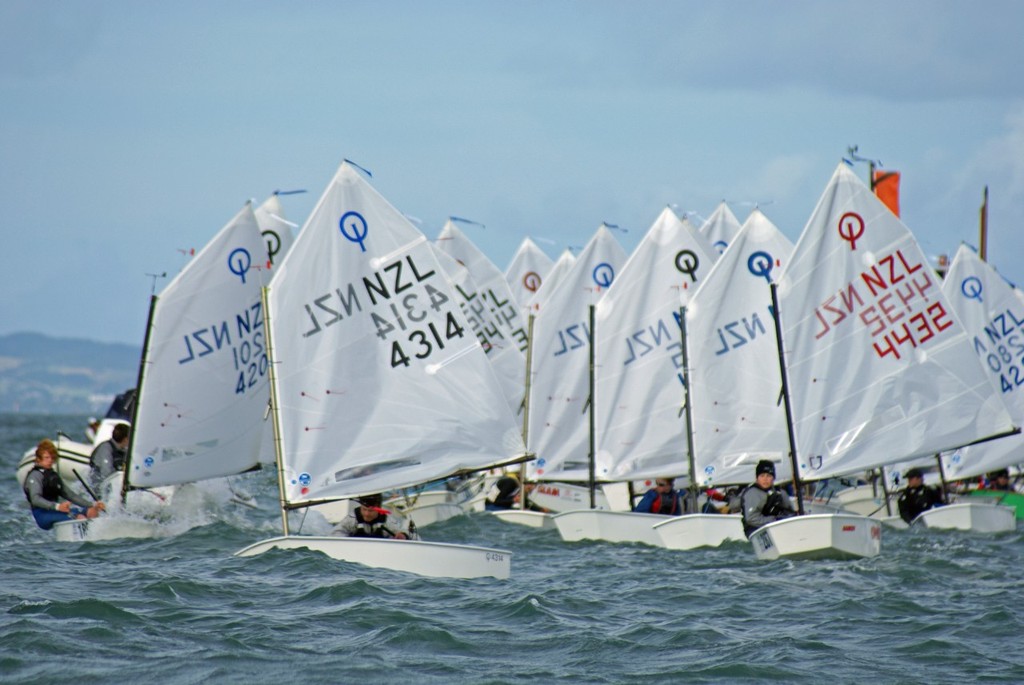 Pre-Start - Day 4 - 2011 Toyota National Optimist Championships, Wakatere photo copyright Richard Gladwell www.photosport.co.nz taken at  and featuring the  class