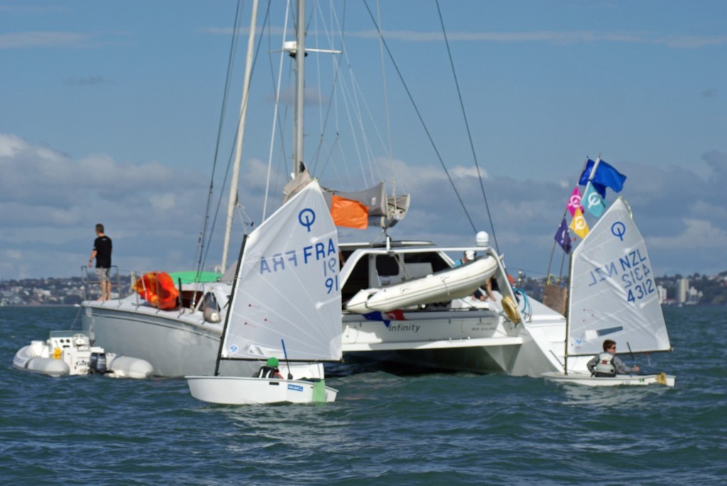Finish Race 4 - Day 3 - 2011 Toyota Optimist Championships © Richard Gladwell www.photosport.co.nz