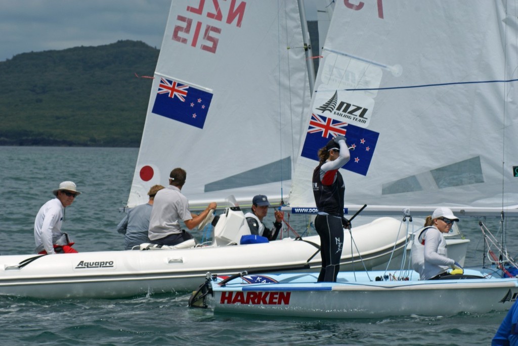 NZL sailing teams with coach - Sail Auckland -2011 - Day 3 photo copyright Richard Gladwell www.photosport.co.nz taken at  and featuring the  class