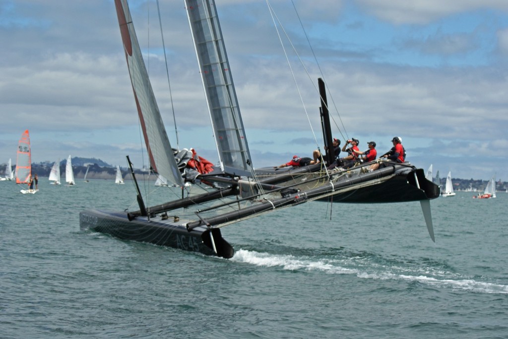Team New Zealand sailing the AC45 - 5 February 2011 © Richard Gladwell www.photosport.co.nz