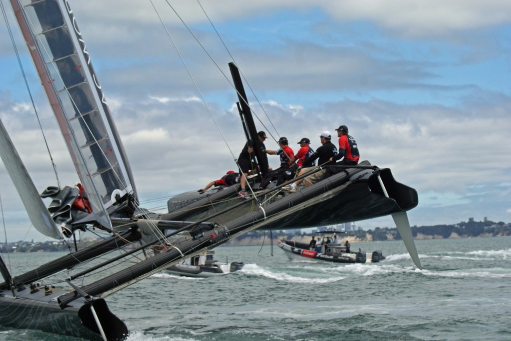 DSC00268 edited-1 - Team New Zealand sailing the AC45 - 5 February 2011 photo copyright Richard Gladwell www.photosport.co.nz taken at  and featuring the  class