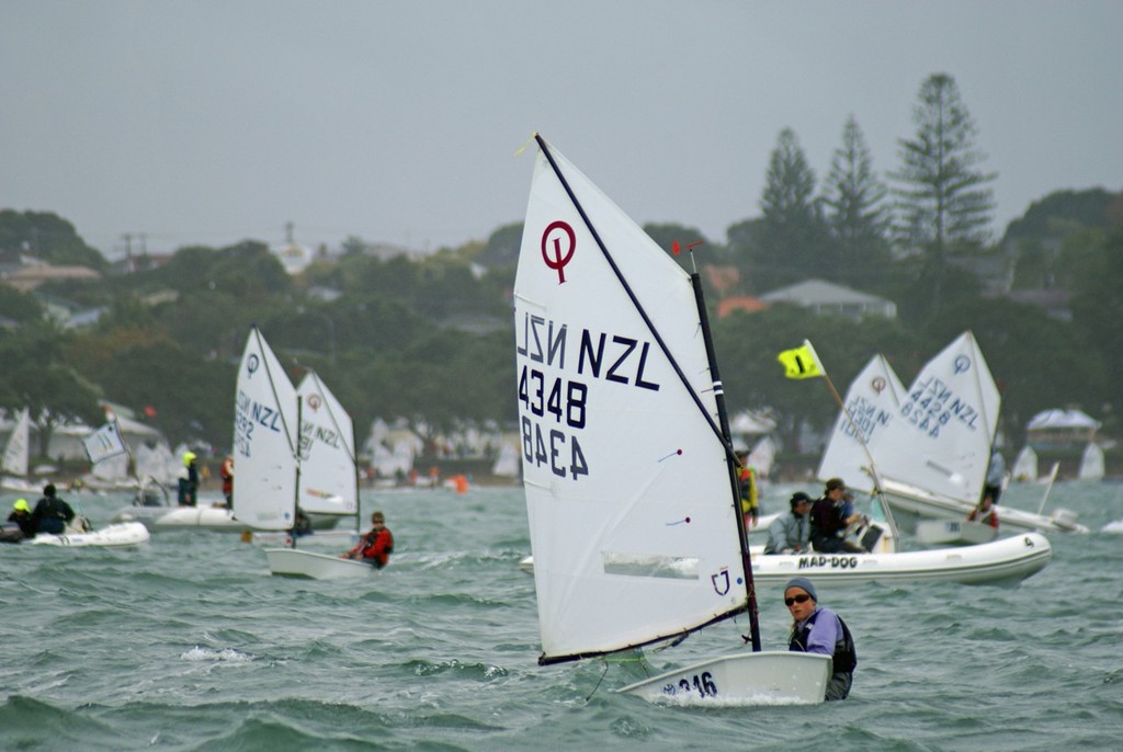 Final day of the 2011 Toyota Optimist Nationals, Wakatere Boating Club © Richard Gladwell www.photosport.co.nz