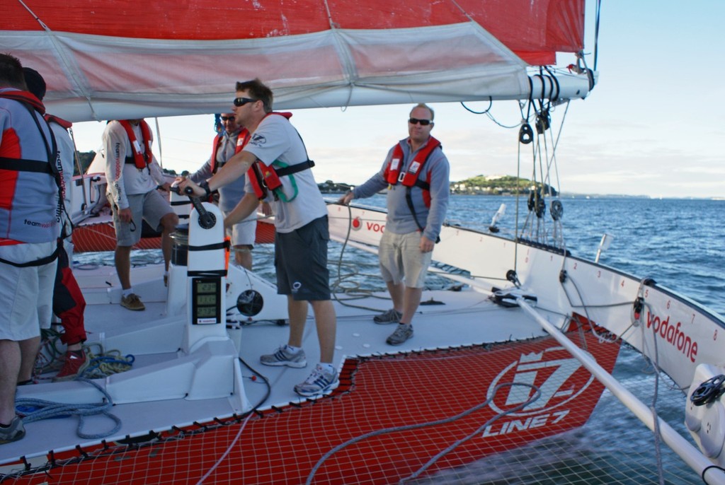 This image is taken from just under the on-board camera position aboard the ORMA60 TVS © Richard Gladwell www.photosport.co.nz
