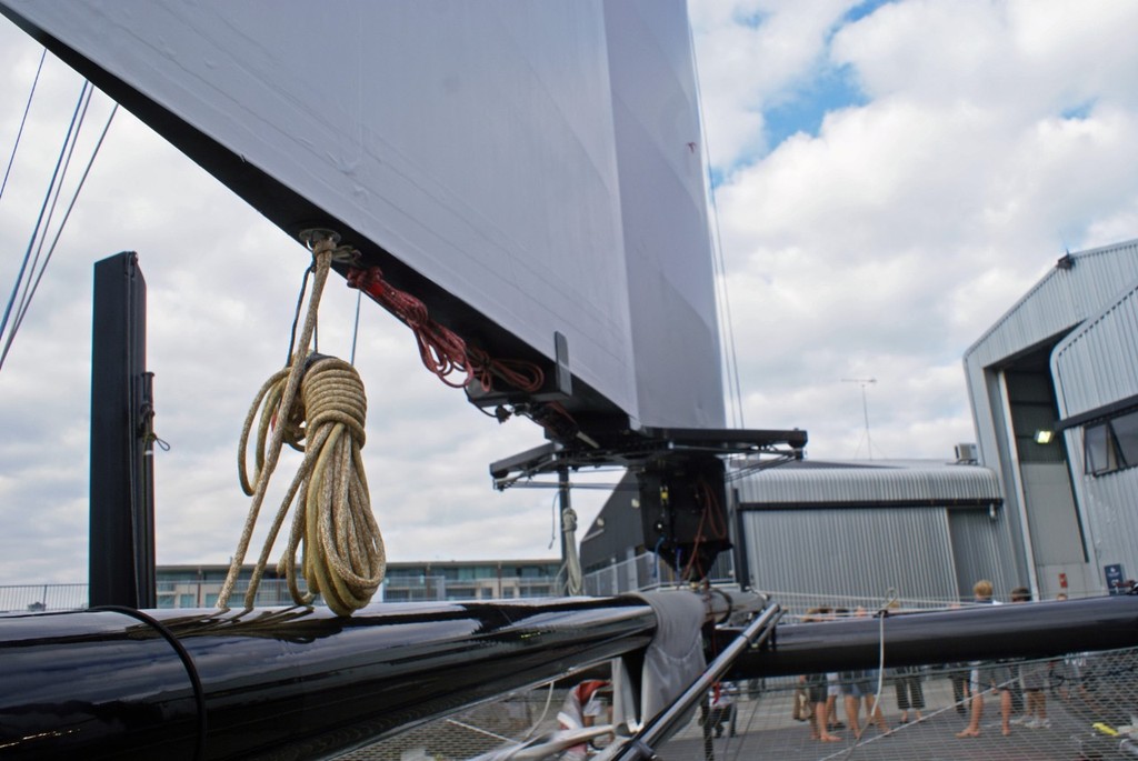 Wingsail control detail - AC45 Launch © Richard Gladwell www.photosport.co.nz