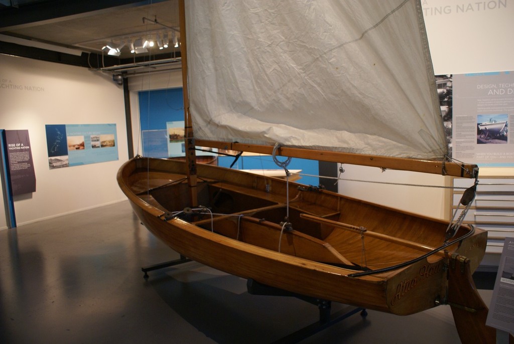 Atau Hau, the 1958 Prince of Wales Trophy winner, after spending years in the roof of the shed at Smales Quarry has been restored and now is on permanent display, complete with original sails and fittings at the National Maritime Museum photo copyright Richard Gladwell www.photosport.co.nz taken at  and featuring the  class