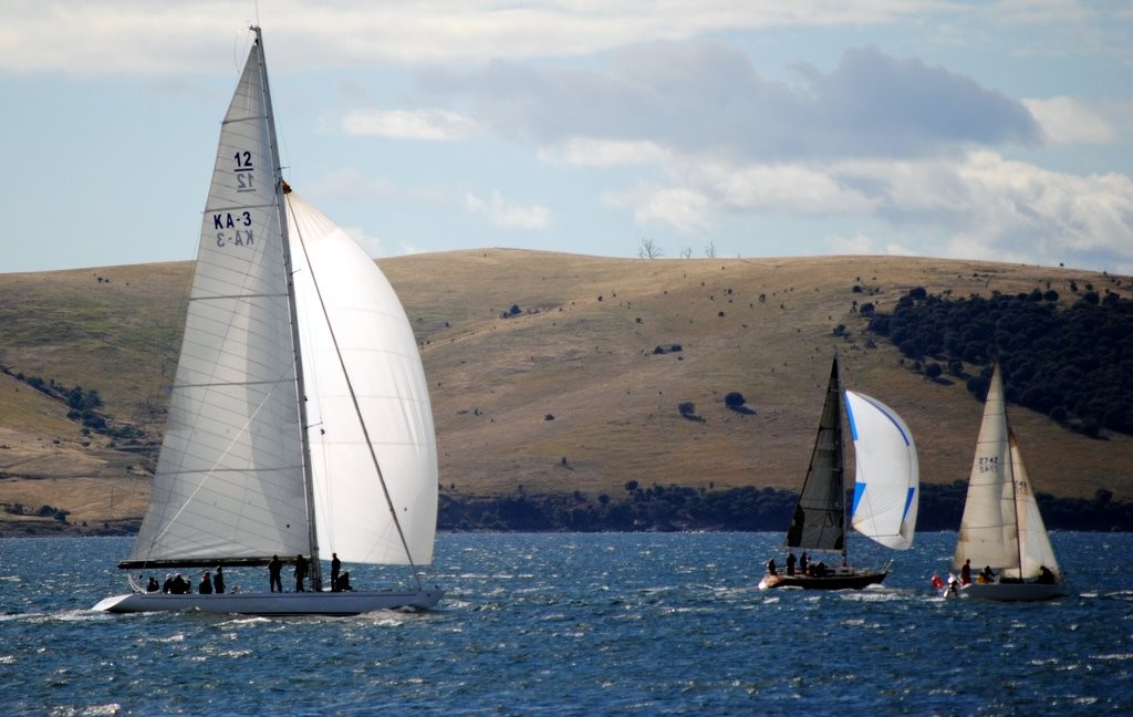 Gretel II in hot pursuit of smaller yachts after a conservative start to the green Island Race &copy;  Andrea Francolini Photography http://www.afrancolini.com/