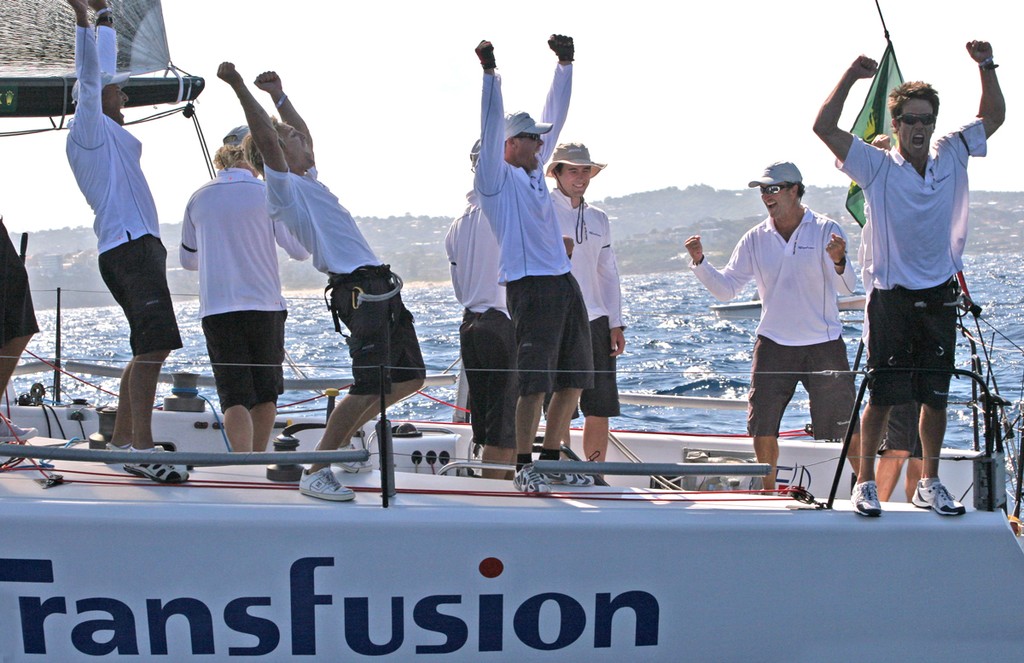 Yeahhh! Transfusion's crew celebrate their win - Rolex Farr 40 World Championships photo copyright Crosbie Lorimer http://www.crosbielorimer.com taken at  and featuring the  class
