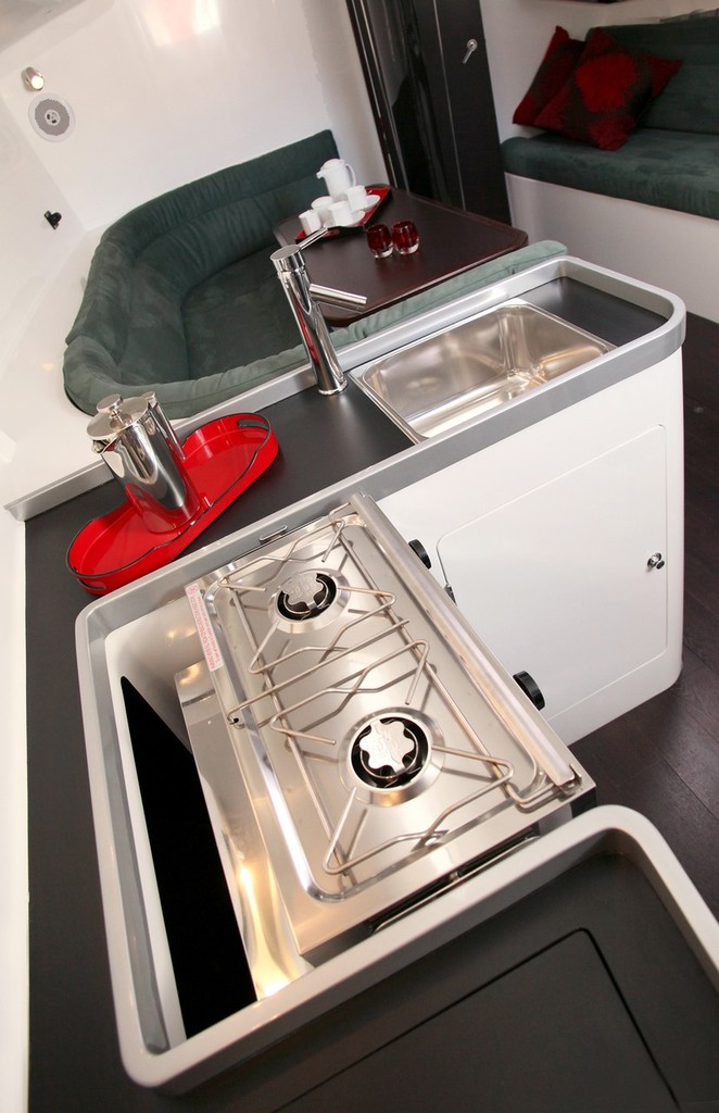 Galley and lounge seat with table - GTS43 photo copyright Crosbie Lorimer http://www.crosbielorimer.com taken at  and featuring the  class
