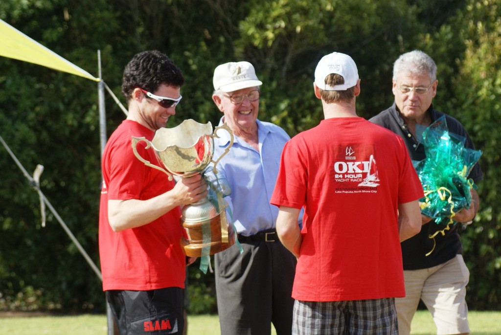 Geoff Smale presenting prizes OKI 24 Hour Race March 2010-1 photo copyright Richard Gladwell www.photosport.co.nz taken at  and featuring the  class