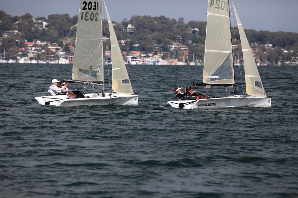 Hugh and Peter side by side again - 2011 NS14 NSW Championship © Michael Chittenden 