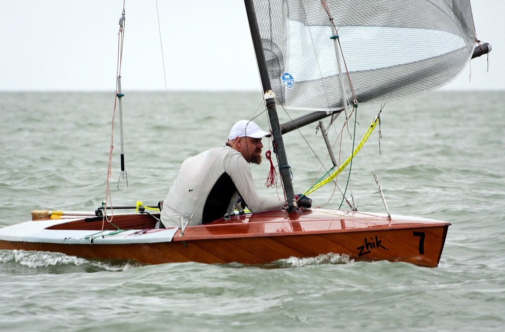 Scott McInerney from the Tinaroo Sailing Club sailing his Contender 