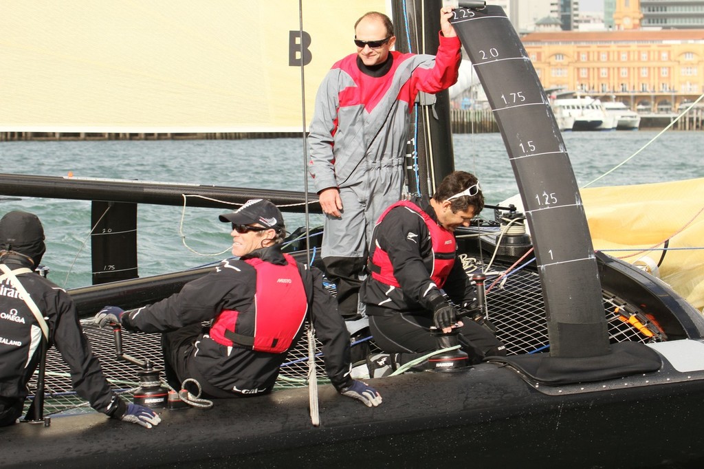 Sharing of foils and boat parts will not be permitted - Emirates Team NZ - SL33 - 13 July, 2011 photo copyright Richard Gladwell www.photosport.co.nz taken at  and featuring the  class