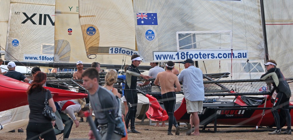 Post race post mortems - JJ Giltinan Championships 2011 photo copyright Crosbie Lorimer http://www.crosbielorimer.com taken at  and featuring the  class