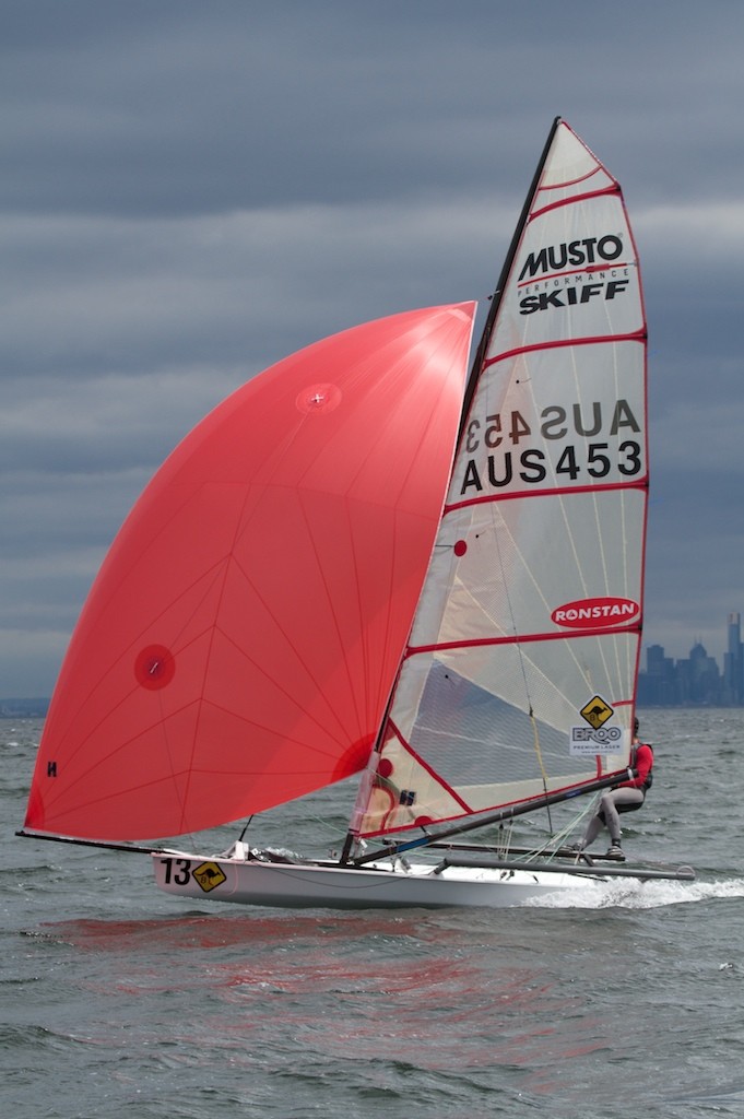 Marcus Hamilton (AUS) - 2011 Musto Skiff World Championships, Melbourne - Day 2 © Shane Baker Photographs http://www.shanebaker.net