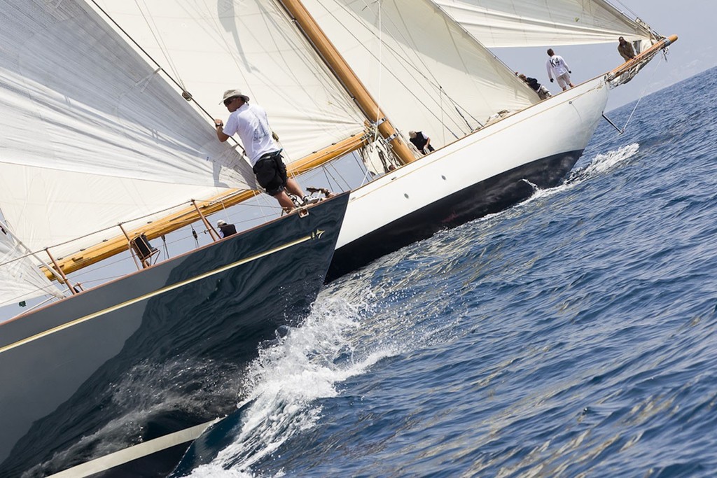 SHAMROCK V, Sail n: JK3, Class: J CLASS, Owner: SHAMROCK V Ltd<br />
CAMBRIA, Sail n: K-4, Class: J CLASS, Owner: CAMBRIA YACHTS - Portofino Rolex Trophy 2011 ©  Rolex / Carlo Borlenghi http://www.carloborlenghi.net