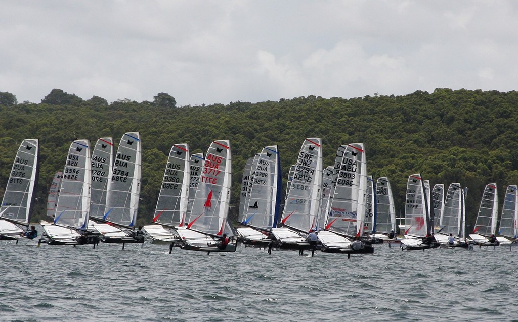 Packed in tight - Zhik Moth Australian Championships 2011 photo copyright Sail-World.com /AUS http://www.sail-world.com taken at  and featuring the  class
