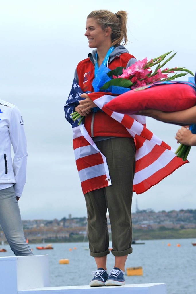 Paige Railey (USA) after racing at the London 2012 Olympic Test Event. Photo: USSTAG photo copyright US Sailing http://www.ussailing.org taken at  and featuring the  class