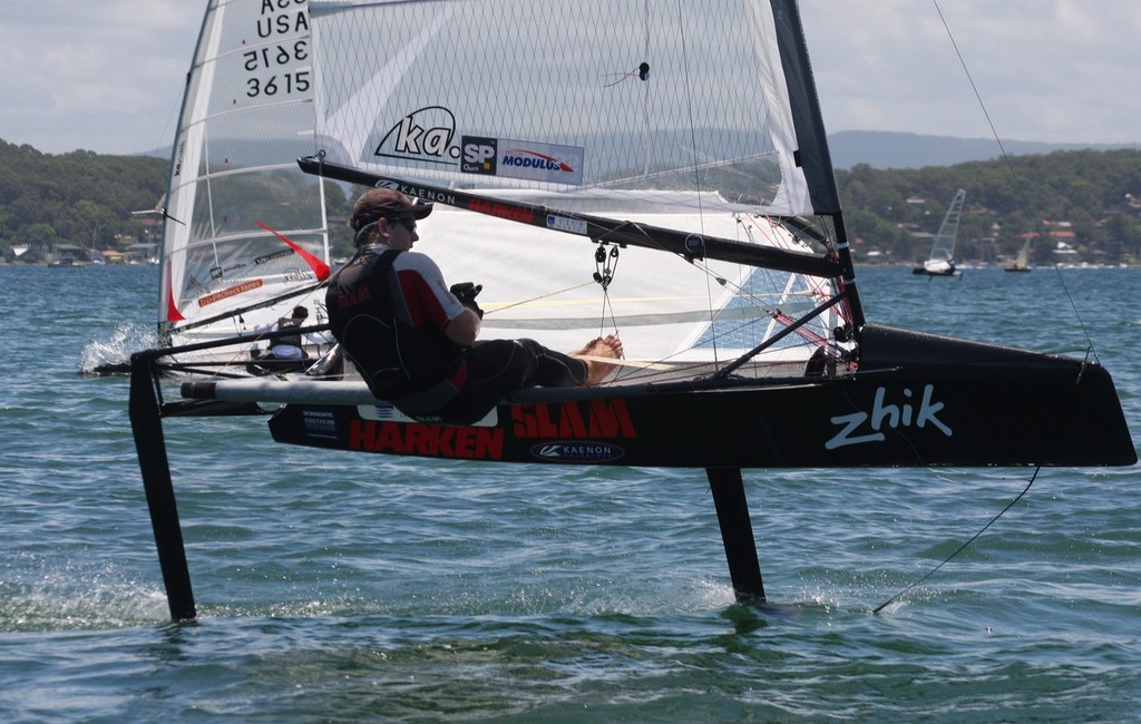 Peter Burling - New Zealand - Zhik Moth Worlds 2011- Lake Macquarie Australia photo copyright Sail-World.com /AUS http://www.sail-world.com taken at  and featuring the  class