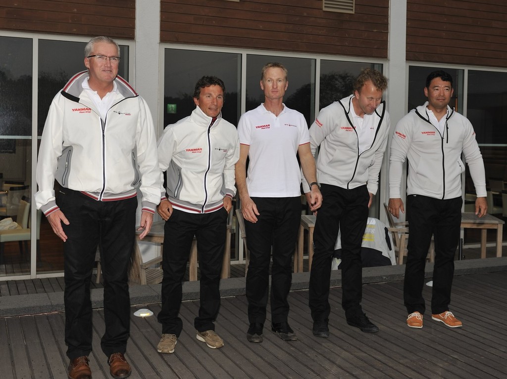 Peter Gilmour and his crew at the opening dinner. Photo:Chris Davies/WMRT - Korea Match Cup 2011 photo copyright Chris Davies/AWMRT taken at  and featuring the  class