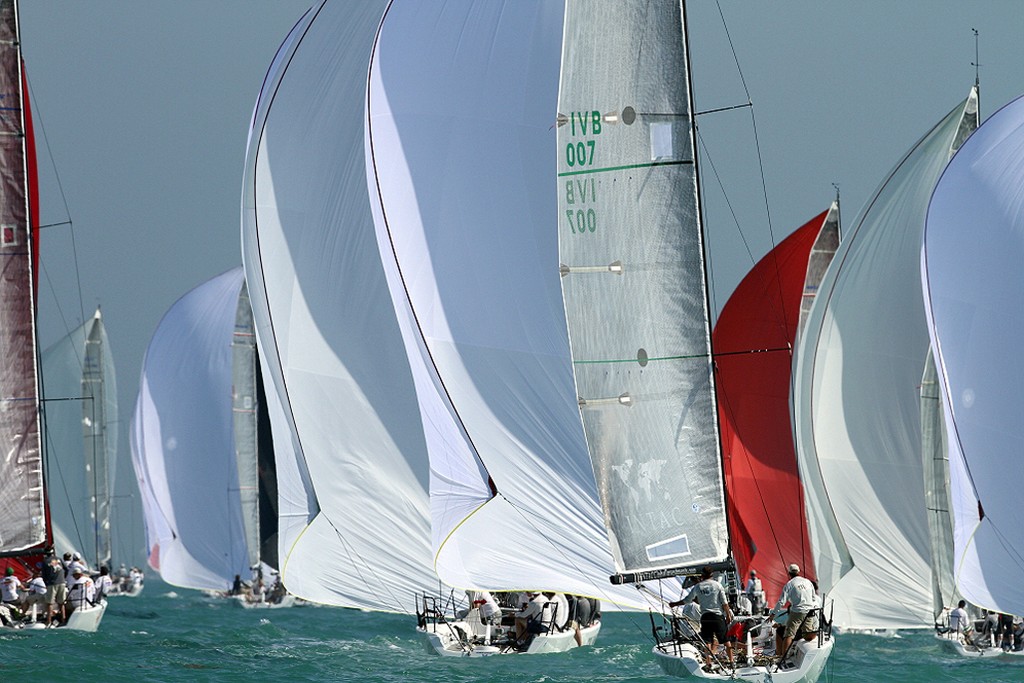 Light air downwind Melges 32 fleet action - Key West Race Week 2011 © JOY / IM32CA http://melges32.com/