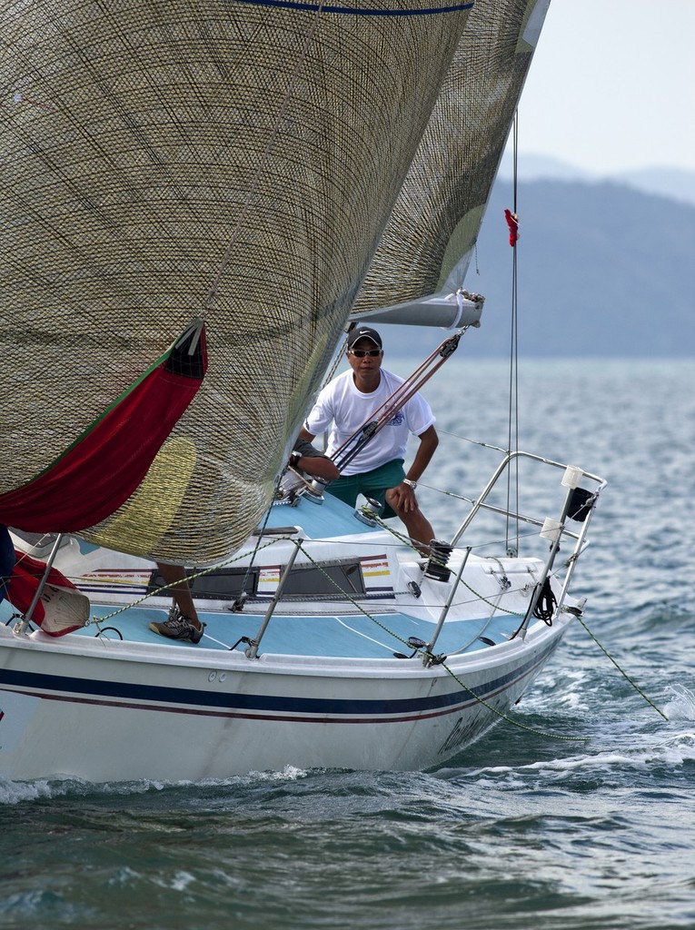 Royal Langkawi International Regatta 2011 - Concentration on Rainbow Dream. © Guy Nowell http://www.guynowell.com