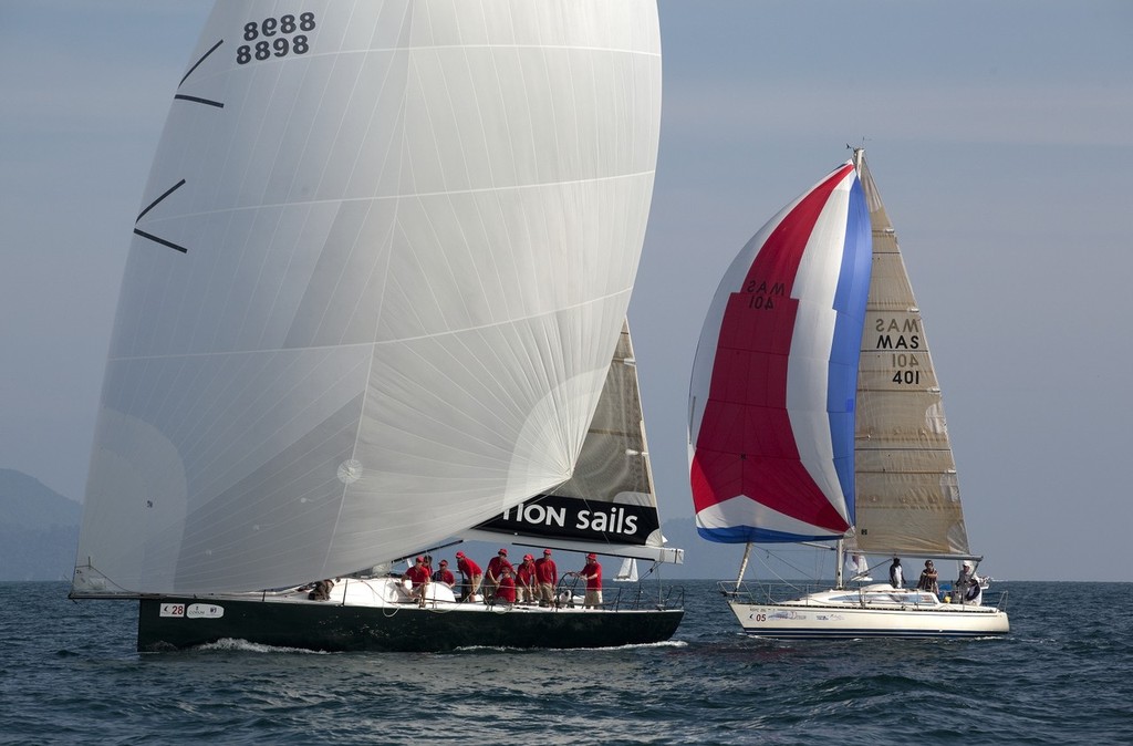 Royal Langkawi International Regatta 2011 - Catch me if you can! Evolution Racing and Leopad Dream. © Guy Nowell http://www.guynowell.com
