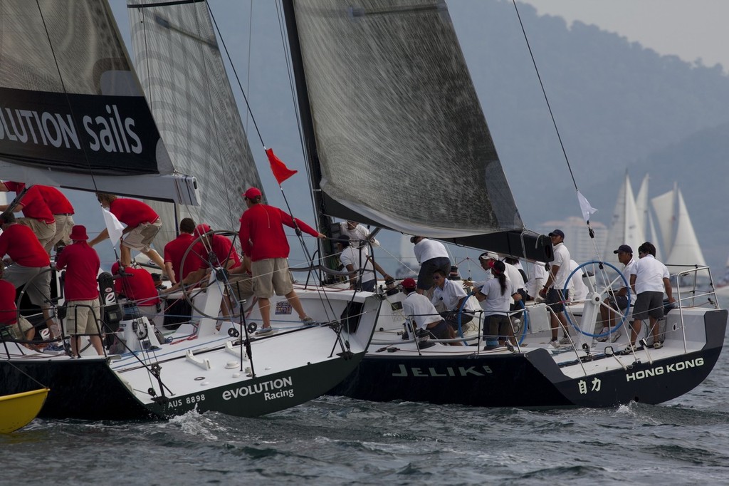 Royal Langkawi International Regatta 2011 - close racing. Look closely, there's even a Hobie getting in on the act! photo copyright Guy Nowell http://www.guynowell.com taken at  and featuring the  class