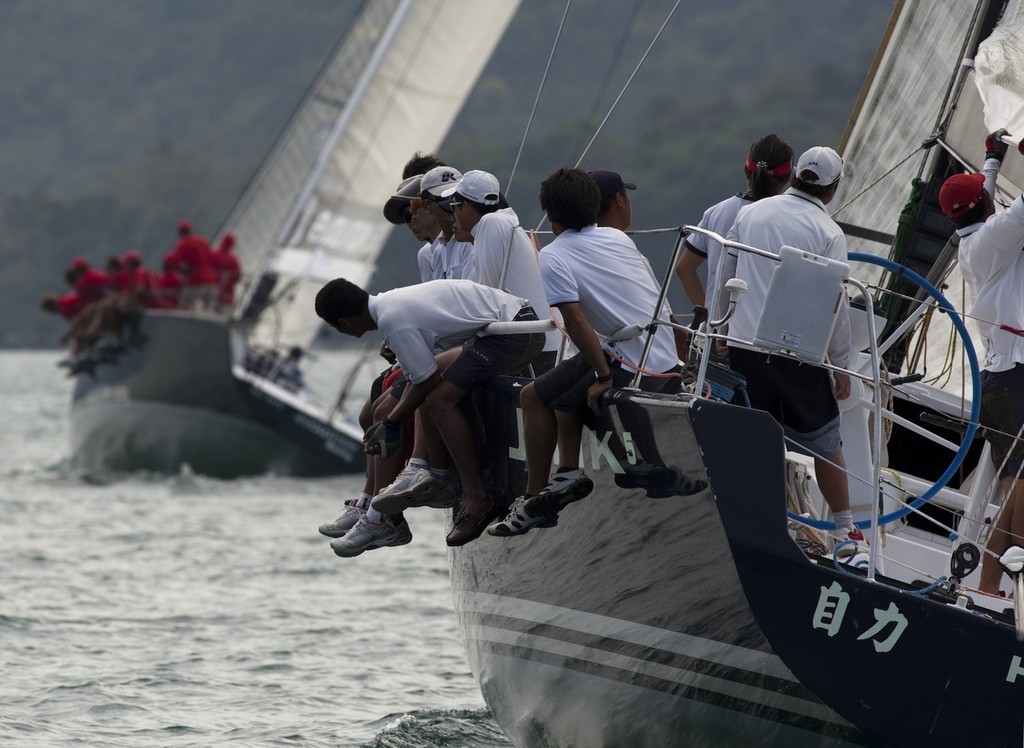 Royal Langkawi International Regatta 2011 - Jelik 5 chases Evolution racing up the beat photo copyright Guy Nowell http://www.guynowell.com taken at  and featuring the  class