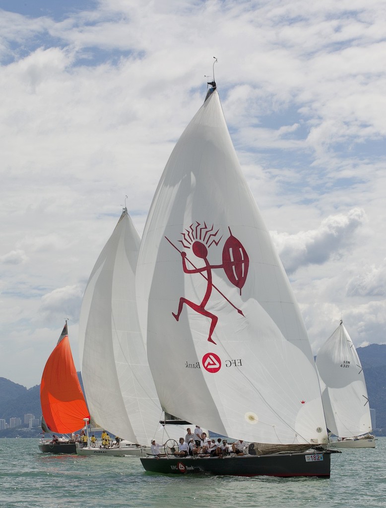 Raja Muda Selangor International Regatta 2011 - Penang-Langkawi Race start - EFG Bank Mandrake enjoying the sunshine © Guy Nowell / RMSIR