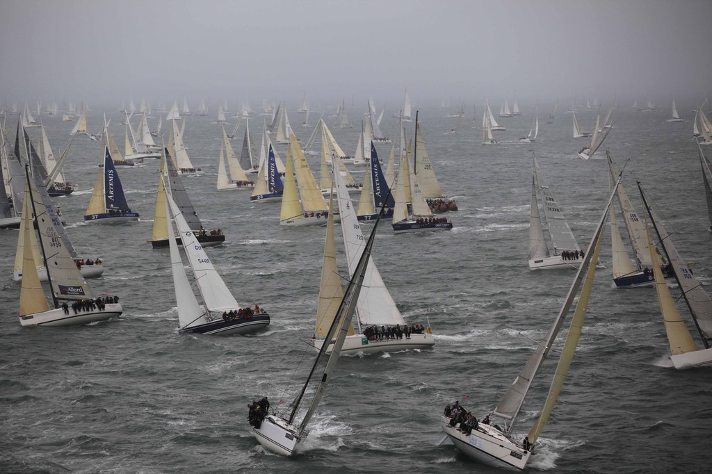 20110625  Copyright onEdition 2011©
Free for editorial use image, please credit: TH Martinez/Sea&Co/onEdition

The Fleet during the J.P. Morgan Asset Management Round the Island Race.

The J.P. Morgan Asset Management Round the Island Race (Saturday 25th June) is the 4th largest participation sporting event in the UK. Organised by the Island Sailing Club, it is dubbed ÔBritain's favourite yacht raceÕ, attracting over 1,800 yachts and 16,000 competitors. They come to compete in the notorious 50 n photo copyright TH Martinez/Sea&Co/onEdition taken at  and featuring the  class