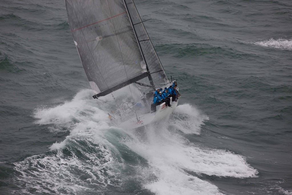 Tony Langley helming Weapon of Choice during the J.P. Morgan Asset Management Round the Island Race.<br />
 © TH Martinez/Sea&Co/onEdition