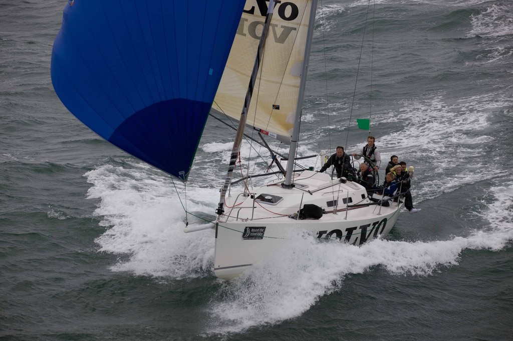 Simon Boulding helming Team Volvo 2 during the J.P. Morgan Asset Management Round the Island Race. © TH Martinez/Sea&Co/onEdition