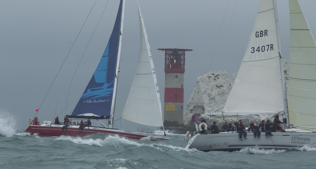 Ellen MacArther Cancer Trust racing J.P. Asset Management Keel Over at the J.P. Morgan Asset Management Round the Island Race © onEdition http://www.onEdition.com
