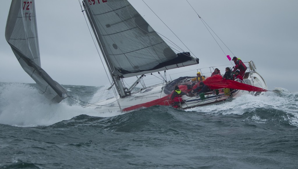 Rough seas greeted competitors at the J.P. Morgan Asset Management Round the Island Race © onEdition http://www.onEdition.com