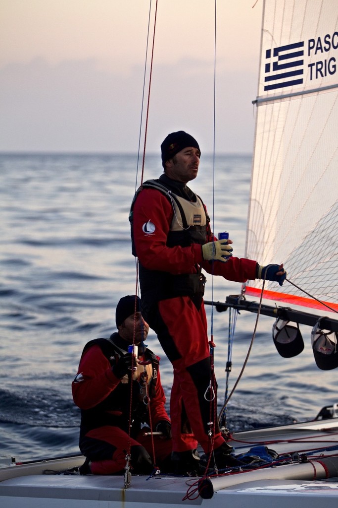 Iordanis Paschalides and Kostas Trigonis, challenged their stamina managing to complete an unprecedented sea marathon © Samo Vidic for Red Bull Content Pool