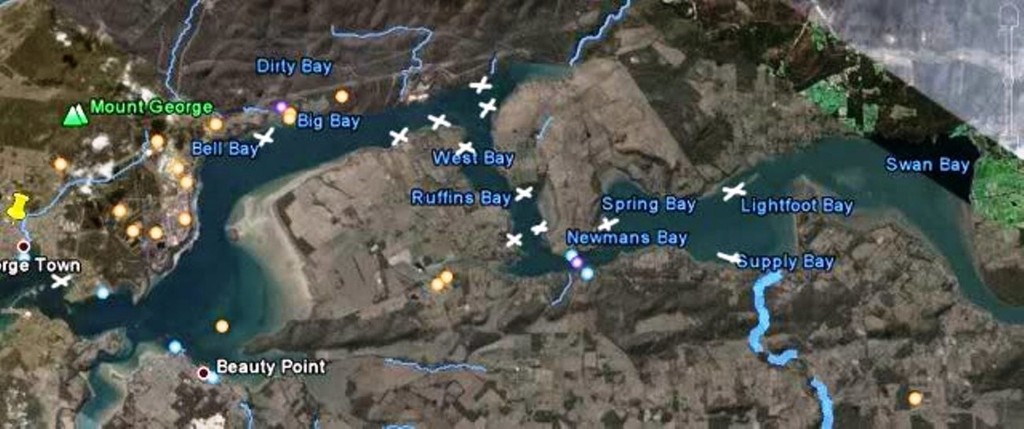 A few notable snapper spots, Tamar River - Tasmanian Snapper Fishing © Carl Hyland