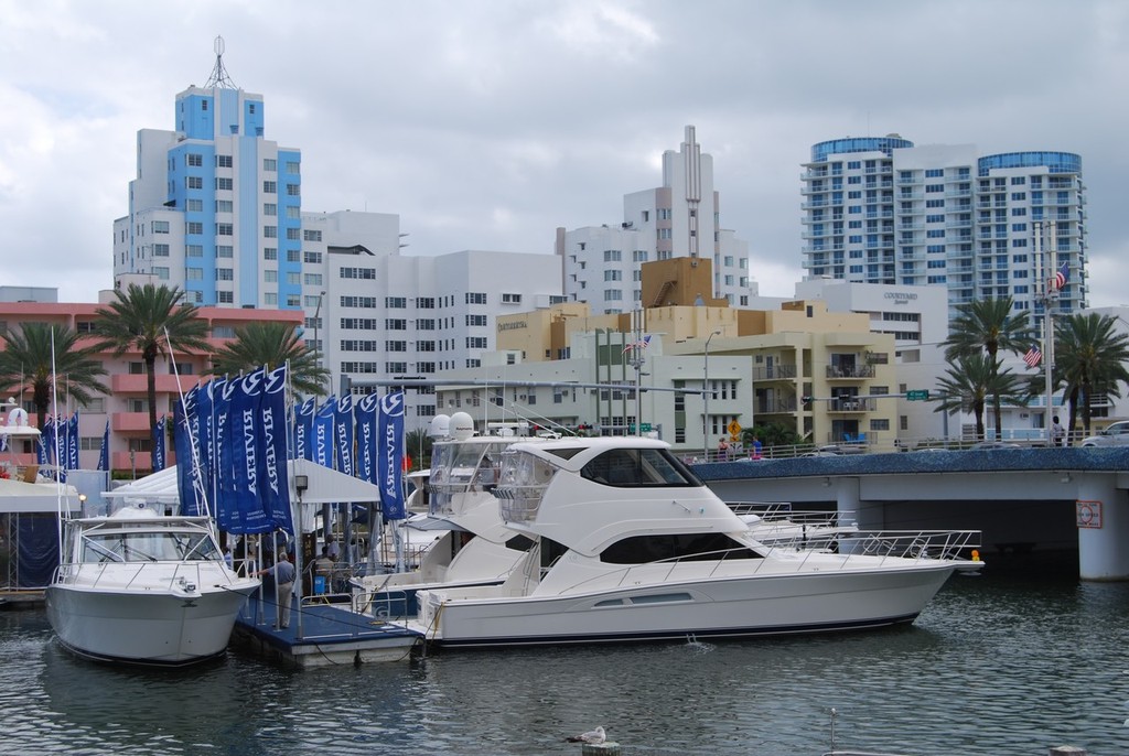 Another angle of the Riviera display on Collins Avenue, Miami Beach. photo copyright Bob Wonders taken at  and featuring the  class