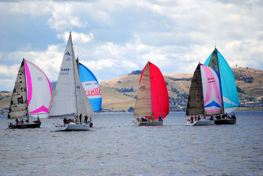 The fleet had a spinnaker start from Castray Esplanade photo copyright  Andrea Francolini Photography http://www.afrancolini.com/ taken at  and featuring the  class