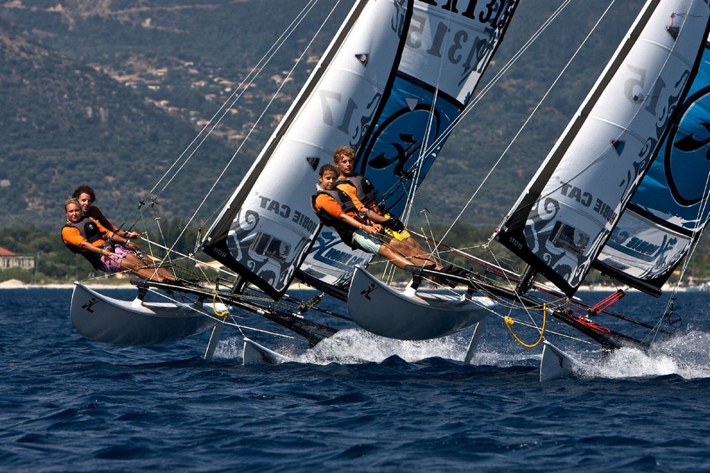 Twin Hobie 16's Christopher Morgan - WildWind photo copyright WildWind http://www.wildwind.co.uk/ taken at  and featuring the  class